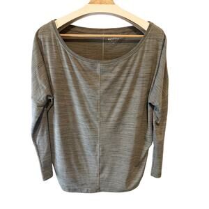Athleta Top, 3/4 sleeve, gray, Dolman Sleeve, Womens Small